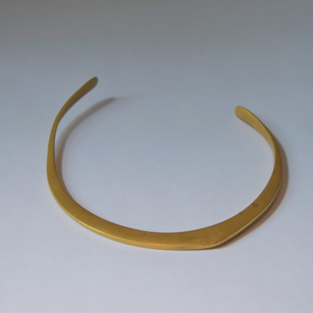 Gold Indian Cuff Choker Necklace